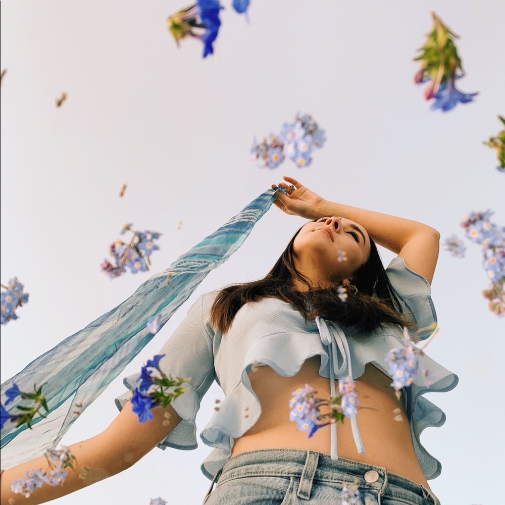 Blue ethereal blouse
